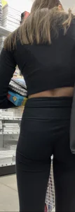 Gorgeous artist in tight black outfit