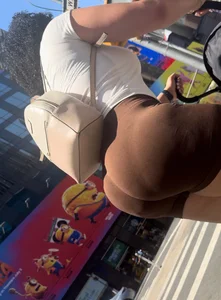 Dominican FAT ASS in brown could NOT resist