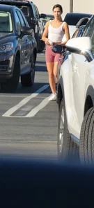 Elite camel toe on display in parking lot