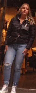 Various hot butts in tight jeans on the street and inside cafes, some teens too