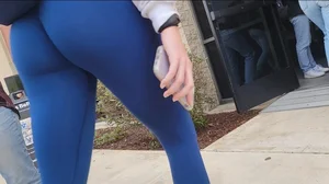 BLUE SKIN TIGHT LEGGINGS SKINNY BABE