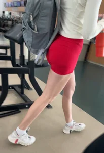 College Gym Girls (PART 40) RED SHORTS Edition