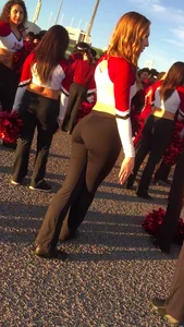 Candid cheerleaders