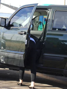 Some candid girls cleaning their cars in jeans and some showing ass crack