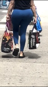 Huge ass bbl latina vpl blue leggings