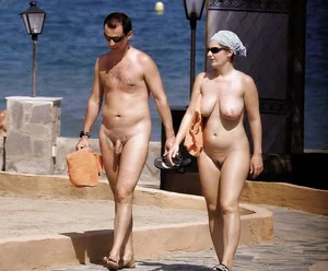 Nude beach and topless girls