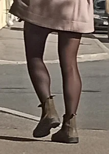 Nice Candid Milf's Legs in Black Pantyhose on the Street Creepshots Gallery