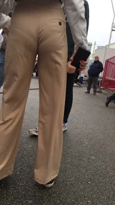 Cute teen ass at funfair