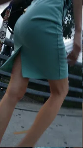 Sexy Legs and Ass in a Dress Street Closeup Creepshot