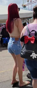 Lil cheeky latina in short shorts and sister with pokies!