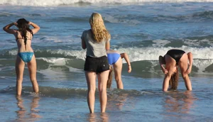 Mix of candid girls at the beach and in bikinis