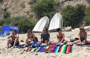 Ashley Tisdale in bikini on the beach in Malibu