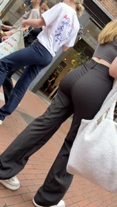 Dutch Beauty In Tight Flared Pants