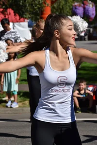 Candid cheerleaders