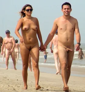 Nude beach and topless girls