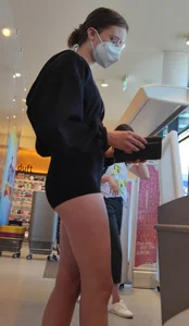 Teen butt in nike pro spandex shorts