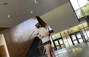 Thick college slut in shorts
