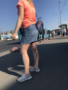 Milf in Denim Skirt With Nice Legs Street Creepshots Archive