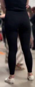 Cute petite blond wearing hot yoga pants