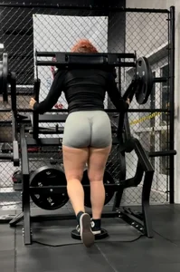 Thick Curvy Redhead Bending down