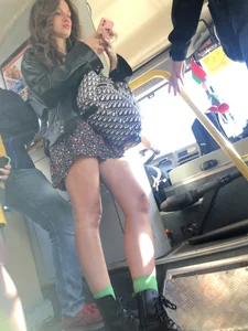 Beautiful Candid Girl With Tattooed (And Slightly Hairy) Legs in Boots and a Dress Public Bus Creepshots Gallery
