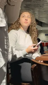 Curly Haired College Girl Loves To Only Wear Leggings Everyday