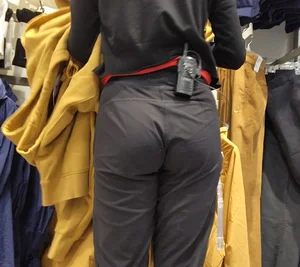 Petite brunette workers sexy tight ass