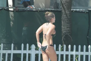 More sexy girls in bikinis and thongs at Deerfield Beach in Florida