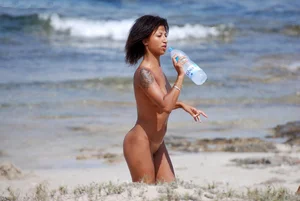 Nude beach and topless girls