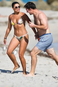 Brooks Nader looking sexy in a little bikini on a beach in Miami
