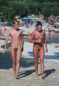 Nude beach and topless girls