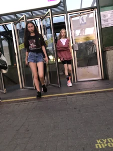 Girls in Shorts with Hot Skinny Legs Street Creepshots
