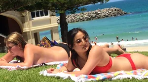 Awesome photos of sunbathing girls in swimsuits
