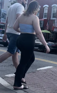 Thick Portuguese Baddie with a BBL in spandex flares
