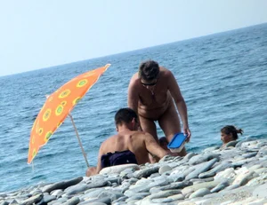 Nude beach and topless girls