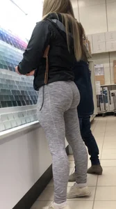 Teen shopping with her mom