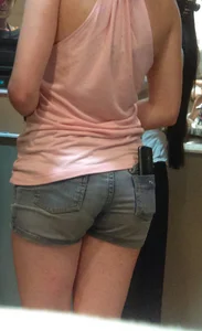 Jean Short Shorts in Taco Bell