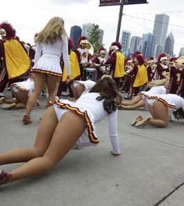 Candid cheerleaders