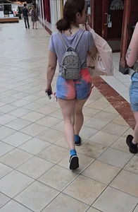 Thick cheeks in shorts at the mall [OC]