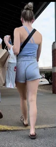 Sexy blonde with nice legs and nice ass (OC)