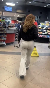 Nice ass Latina teeen in grey flares