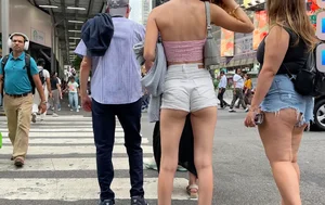 beautiful young girl with slim legs