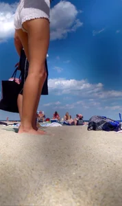 Girls in swimsuits at the beach photos