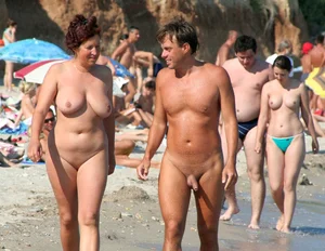 Nude beach and topless girls
