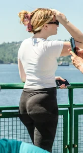 Fat ass in yoga pants showing off (OC)