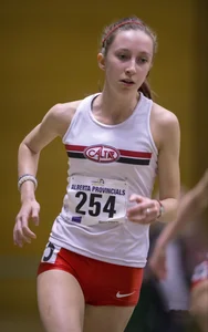 Canadian girls at an Alberta track and field tournament
