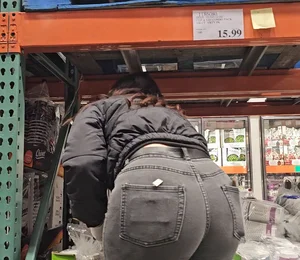 Blonde PAWG coworker stuffed in jeans