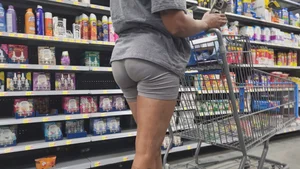 Gray Biker Shorts Ebony Had a PHAT Cat