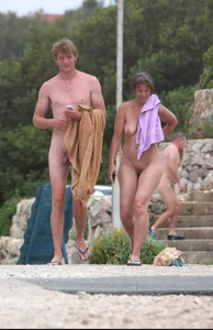 Nude beach and topless girls