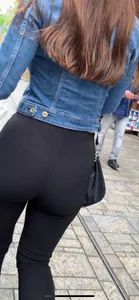Amazing black flare pants teen small waist big booty